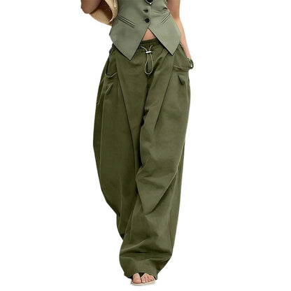👖 60 % RABATT NU! 🏆 Voluminösa, veckade byxor i lanternstil – luftiga, eleganta och med vida ben – perfekta för en chic sommarlook eller ett formellt tillfälle ✨