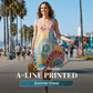 👗 50% RABATT NU!🌴 Avslappnad Ärmlös A-linje Sommarklänning – Lätt & Casual Tryck – Strand & Picknick Essential 🍹
