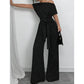 🔥 60% RABATT på utvalda produkter🎉Elegant jumpsuit med asymmetrisk halsringning och prickmönster