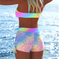 🩱 BEGRÄNSAT ERBJUDANDE: 50% RABATT! ✨ Dam Bikini Set – Snörning i Toppen, Boyshorts, Flera Stilar 🏖️