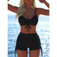 🩱 BEGRÄNSAT ERBJUDANDE: 50% RABATT! ✨ Dam Bikini Set – Snörning i Toppen, Boyshorts, Flera Stilar 🏖️
