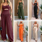 👗 50 % RABATT NU!✨Ärmlös jumpsuit med utskärningar och vida ben samt knytning i ryggen