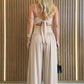 👗 50 % RABATT NU!✨Ärmlös jumpsuit med utskärningar och vida ben samt knytning i ryggen