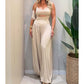 👗 50 % RABATT NU!✨Ärmlös jumpsuit med utskärningar och vida ben samt knytning i ryggen