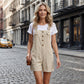 👖 50 % RABATT NU! ✨ Retro enfärgad overall – justerbara axelband, stora fickor & avslappnad passform – perfekt sommar-casual essential ☀️