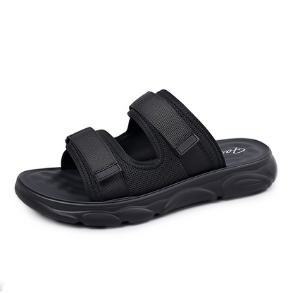⏰ BARA UNDER BEGRÄNSAD TID - 60% RABATT! 🏃 Herrs sandaler med justerbara dubbla remmar – Andningsbart nät, skön dämpning och säkert grepp ✨