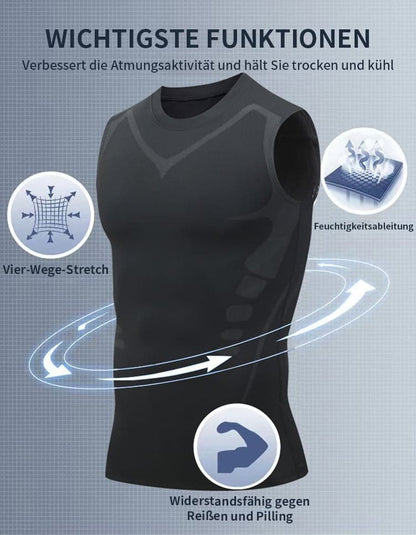 🎁Större rabatt under begränsad tid!🔥💪 Ionic Shaping Väst – Kompression & Kylning – Kroppskonturering & Ärmlös – Osynlig Under Kläder 🕶️