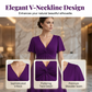 👗 60% RABATT NU! ✨ Elegant V-ringad Klänning med Vriden Front & Fickor – Smickrande & Bekväm – Perfekt för Alla Tillfällen 🌸