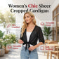 👚 50% RABATT NU!🌿 Dam Chiffong Topp med Knytning – Genomskinlig, Croppad & Elegant – Sommar Lager Essential 👒