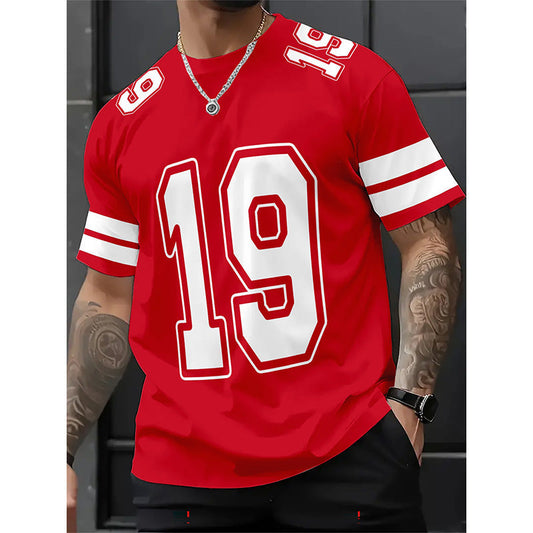 📢📢Begränsad tid – 60% rabatt⏰ Sportig T-shirt med Nummertryck 🌟– Casual, Rolig & Lätt att Styla!