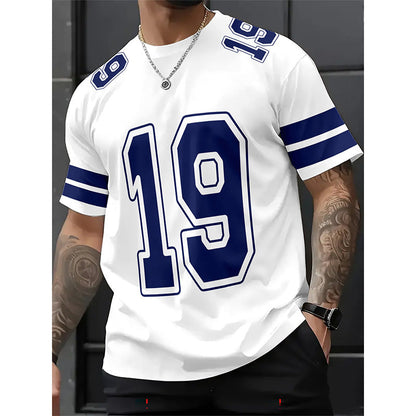 📢📢Begränsad tid – 60% rabatt⏰ Sportig T-shirt med Nummertryck 🌟– Casual, Rolig & Lätt att Styla!