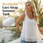 👚 55% RABATT NU!🎀 Elegant prickig spets topp – Andningsbar chiffong & Lös passform – Sommar Essential 🌸