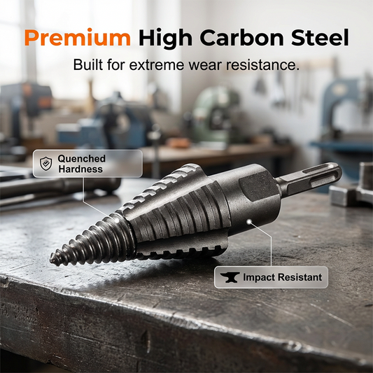 🔥50% RABATT NU! 🔥 Kraftig Borrbitssats för Vedklyvning – Tillverkad av härdad stål med självgängande spets – Klyver ved snabbt, passar de flesta borrmaskiner – Perfekt för camping eller förberedelse av ved hemma