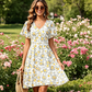 👗 50% RABATT NU! ✨ Damklänning med Blommönster och V-ringning – Volangärmar, A-linje & Lättviktigt – Luftig & Romantisk – Perfekt för sommarfester eller helgens brunch 🌸