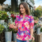 👚 50% RABATT NU! 🌸 Women's Casual Floral Shirt – Kortärmad, Lättvikt & Vårredo – Andningsbar, Lättskött, Vardagscharm ☁️