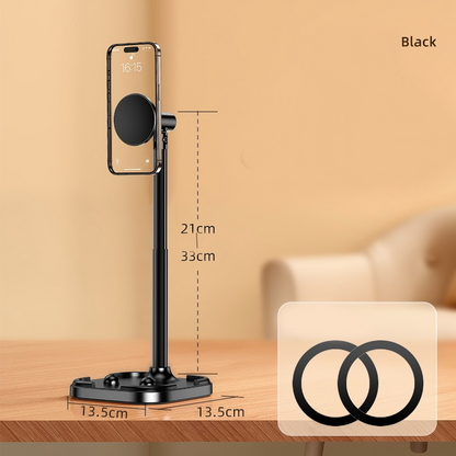 Magnetic Overhead Phone Stand – 360° Rotation, Height Adjustable for Cooking & Crafting Videos