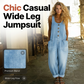 👗 50% RABATT NU! 👖 Casual Jumpsuit med Vida Ben – Fickor & Vintageknappar – Perfekt för Sommar & Vardag – Andningsbar & Bekväm ☀️