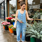 👗 50% RABATT NU! 👖 Casual Jumpsuit med Vida Ben – Fickor & Vintageknappar – Perfekt för Sommar & Vardag – Andningsbar & Bekväm ☀️