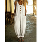 👗 50% RABATT NU! 👖 Casual Jumpsuit med Vida Ben – Fickor & Vintageknappar – Perfekt för Sommar & Vardag – Andningsbar & Bekväm ☀️