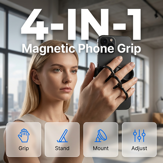 🔥 50% RABATT på utvalda produkter🎉Multifunktionellt magnetiskt mobilgrepp och ställ med 4 ringar