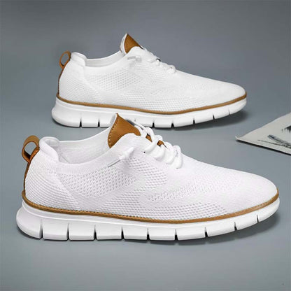 ⏳Begränsad tid – 50% rabatt⏰Herr andningsbara stickade skor – fly-knit, flexibel sula & modern hybridstil 👞🌬️