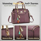 👜 50% RABATT NU! ✨ Elegant Dam Top Handle Handväska – Vävd Frontpanel, Tofscharmer & Utbyggbara Sidodragkedjor – Professionell & Polerad 💼