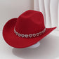 ✨ 50% RABATT NU! 🤠 Kvinnors Rhinestone Hjärta Cowboyhatt – Gnistrande French Jazz Fedora & Premium Strukturerad Silhuett – Elegant, Glamorös & Festivalredo 🎪