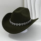 ✨ 50% RABATT NU! 🤠 Kvinnors Rhinestone Hjärta Cowboyhatt – Gnistrande French Jazz Fedora & Premium Strukturerad Silhuett – Elegant, Glamorös & Festivalredo 🎪