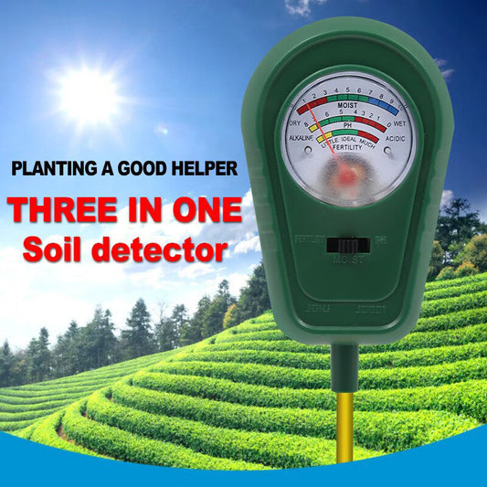 🌱 52 % RABATT! 🔥 3-i-1-jordmätare med visare – Mäter pH-värde, fuktighet och ljus – Perfekt för trädgården, gräsmattan eller krukväxter – Enkel installation utan batterier 🌿