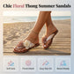 👡60% RABATT på utvalda produkter🎉🌺 Damernas Blomma Platta Sandaler Casual Strand Tong Flip Flops