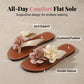 👡60% RABATT på utvalda produkter🎉🌺 Damernas Blomma Platta Sandaler Casual Strand Tong Flip Flops