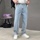 👖 TIDSBEGRÄNSAT 60% RABATT! ✨ Herr Avslappnad Passform Raka Ben Byxor – Klassiska Fickor, Allsidiga, Bekväma 🧵
