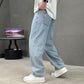 👖 TIDSBEGRÄNSAT 60% RABATT! ✨ Herr Avslappnad Passform Raka Ben Byxor – Klassiska Fickor, Allsidiga, Bekväma 🧵