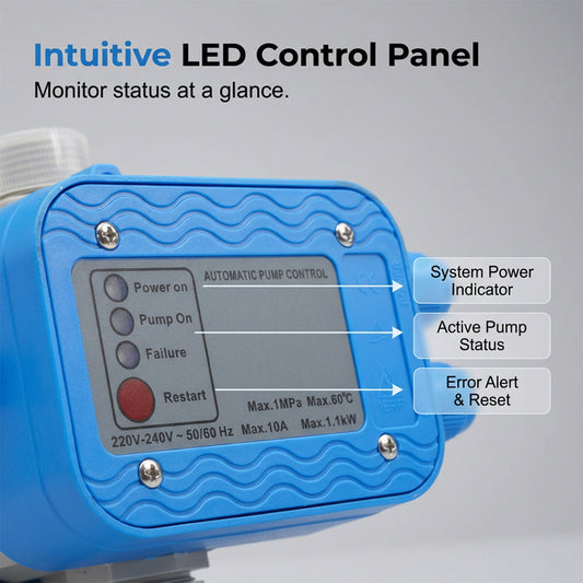 📢📢45% RABATT !! & Gratis Frakt ⏰Automatisk Vattenpump Tryckkontroller
