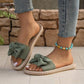 ⏳Begränsad tid – 50% rabatt⏰Eleganta Rosett Platta Sandaler