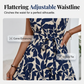 Women’s Summer Ruffled Flutter Sleeve Tie Waist Floral Midi Dress