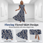 Women’s Summer Ruffled Flutter Sleeve Tie Waist Floral Midi Dress