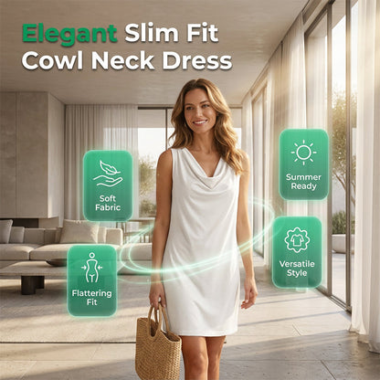 ⏳Begränsad tid – 55% rabatt⏰👗 Elegant klänning med slim fit och krage – ärmlös, sidfickor, mångsidig ✨