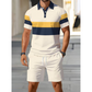 ⏳Tidsbegränsat 50% rabatt⏰ Herr tvådelad skjorta och shorts-set👕🩳