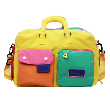 🎒 50% RABATT! 🏆 Casual färgblock weekendbag – Rymlig & slitstark – Perfekt för gym, resor eller helgäventyr – lätt att bära med handtag 🧳