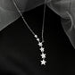💎Exklusiva smycken💎Damhalsband med kaskaderande stjärnor 🌟 Kaskaderande stjärndesign, draperas vackert, inget lås behövs 💫