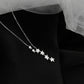 💎Exklusiva smycken💎Damhalsband med kaskaderande stjärnor 🌟 Kaskaderande stjärndesign, draperas vackert, inget lås behövs 💫