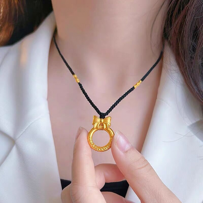 📢📢50% RABATT !! ⏰ Elegant guldros hängsmycke halsband