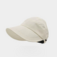 🧢✨50% RABATT NU! ✨ Dam halvkeps-solhatt med brett brätte – krokförslutning, perfekt för hästsvans & flätor, luftig & sval 🌬️