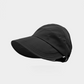 🧢✨50% RABATT NU! ✨ Dam halvkeps-solhatt med brett brätte – krokförslutning, perfekt för hästsvans & flätor, luftig & sval 🌬️