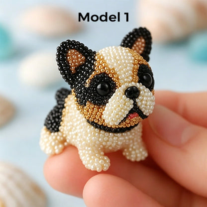 📢📢50% OFF !! ⏰Dog Bead Embroidery Kit – DIY Sequins & Pearl Craft Set🐶🪡