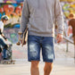 🔥NU 50 % RABATT!🔥 Vintage Destroyed Denim-Shorts