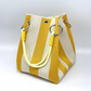 👜✨ 50% RABATT NU! Stickad hinkväska – eleganta ränder, rymlig & perfekt för semestern 🌊👒