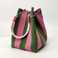 👜✨ 50% RABATT NU! Stickad hinkväska – eleganta ränder, rymlig & perfekt för semestern 🌊👒