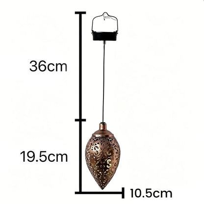 Solar Powered Teardrop Lantern for Garden Decor